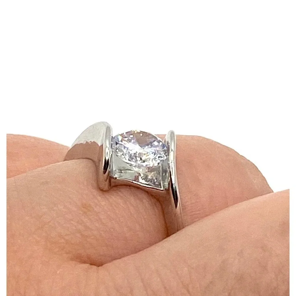 Ring Fashion CZ Semi Mount Size 7.5